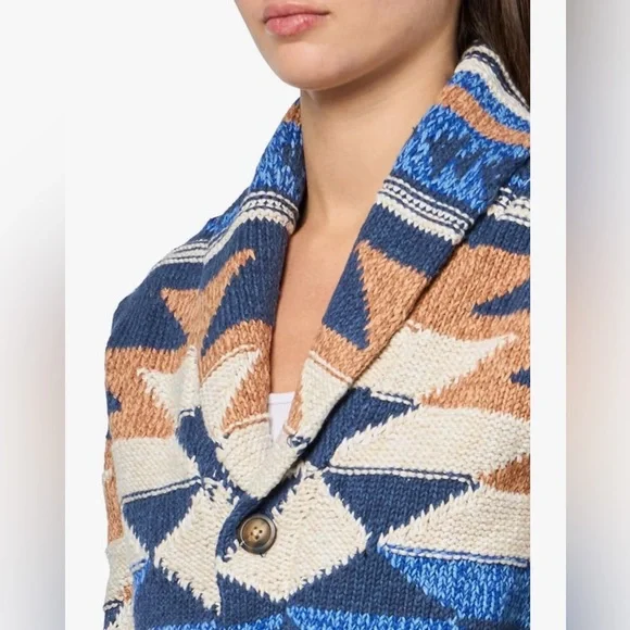 LUCKY BRAND WOMENS CARDIGAN SOUTHWESTERN AZTEC THICK COTTON SOFT MEDIUM - Picture 16 of 16